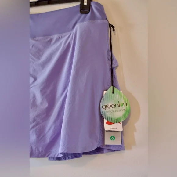 Mono B Micro - Perforated Ruffled Back Skort. - Picture 4 of 9